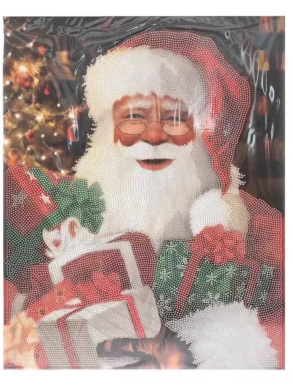 New! Santa Claus Holiday Diamond Art Painting Kit - Red & White, Large!